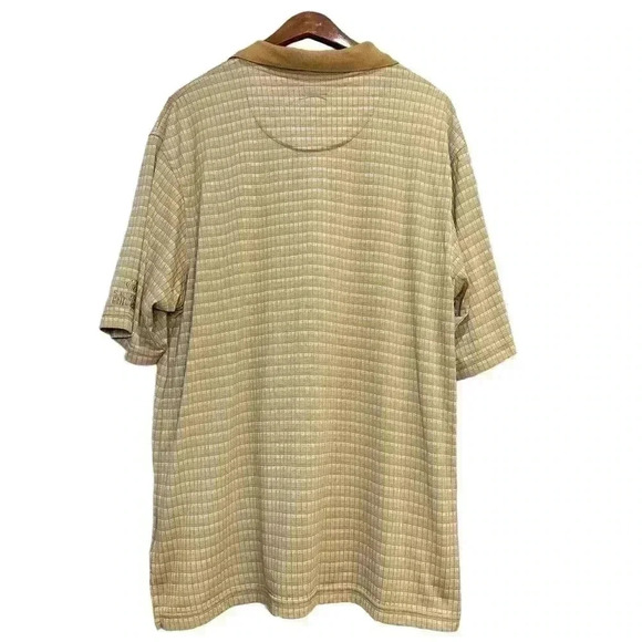 Slazenger Golf Polo Tan/Gold Size Large - Picture 2 of 4